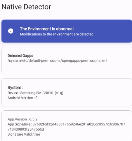 Native Detector检测