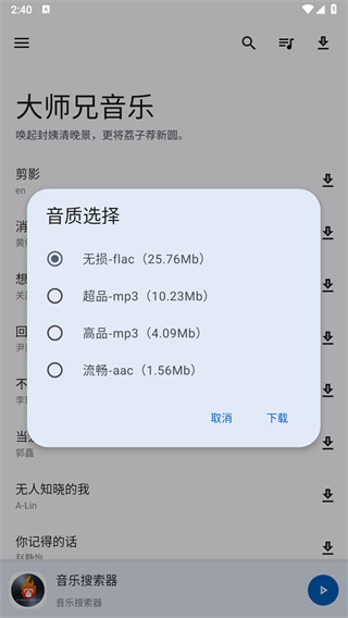 大师兄音乐播放器